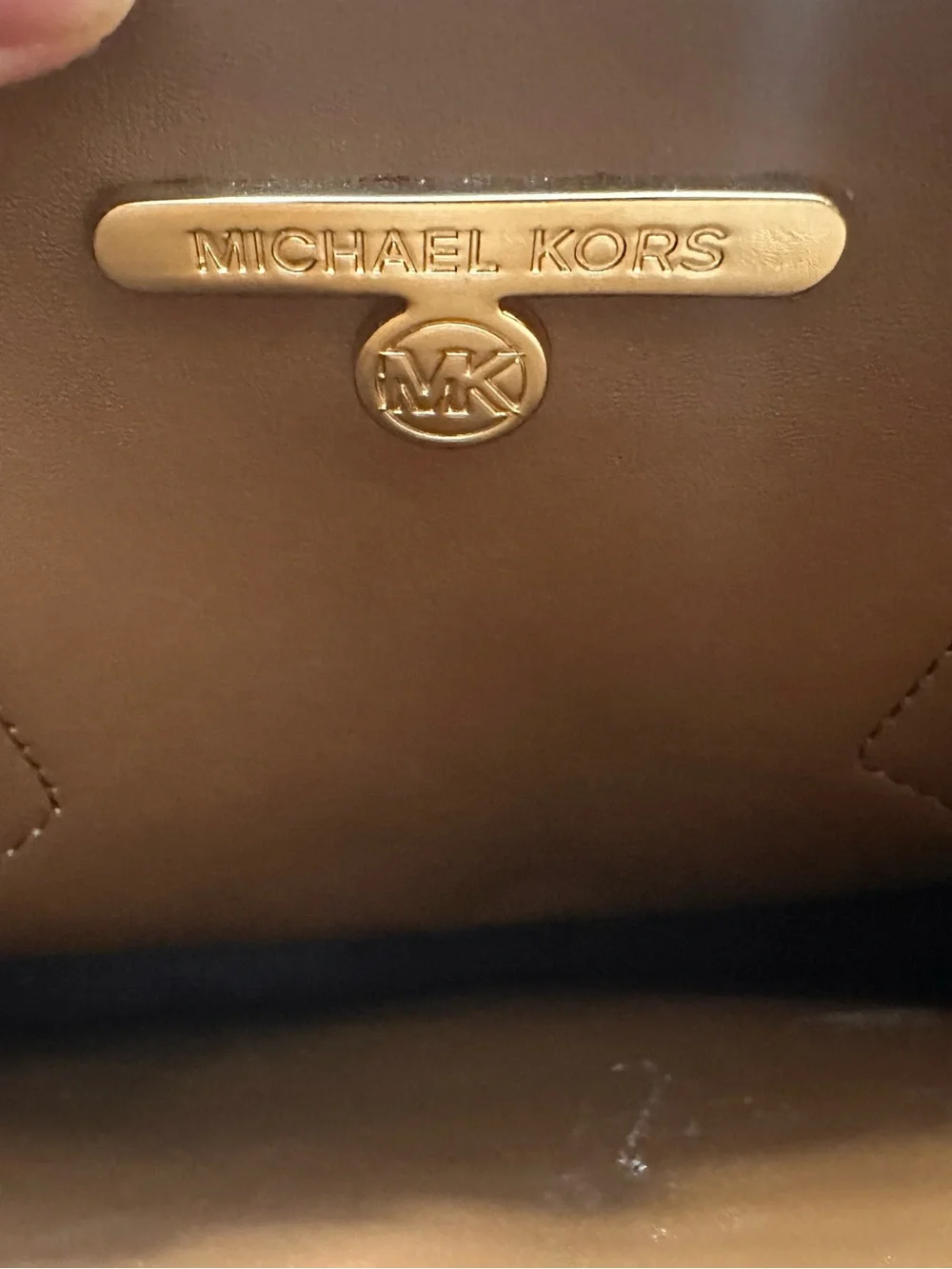 Michael Kors Cream & Brown MK Signature Tote